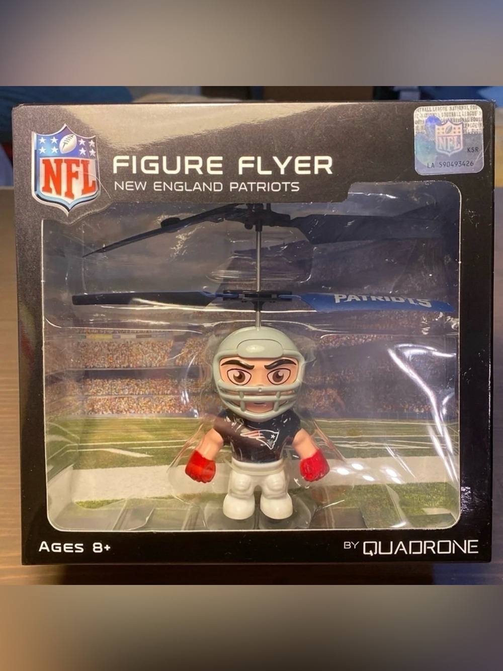 NFL New England Patriots Figure Flyer Infrared Flying Toy Drone NIB